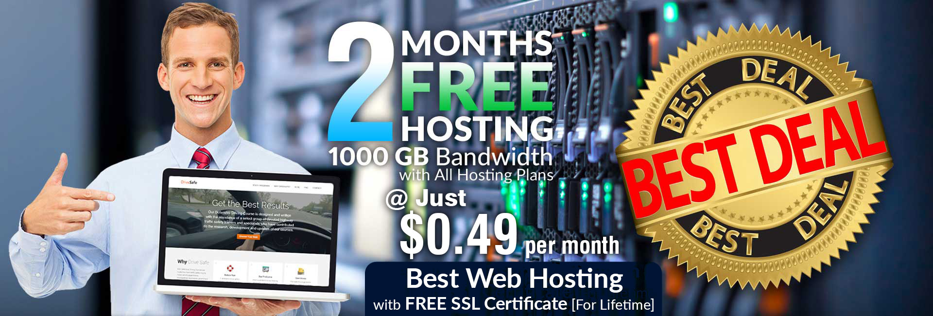 Cheap Web Hosting @ Just $0.49 / month, Best Quality Website Hosting with FREE Domain, FREE Web Hosting for 2 Months. High Speed UK Servers, Free SSL for all Domains, Free Site Building Tools. Unlimited Hosted Domains, Unlimited Email Accounts, Unlimited Databases, Unlimited Subdomains, Unlimited Parked Domains.