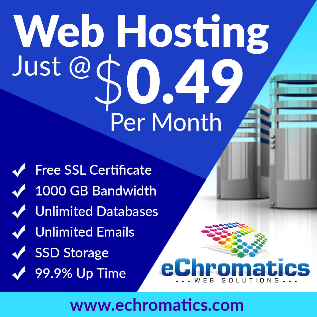 Cheap Web Hosting Just @ 0.49$ per month